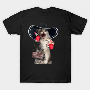 Cat Wearing Makeup T-Shirt